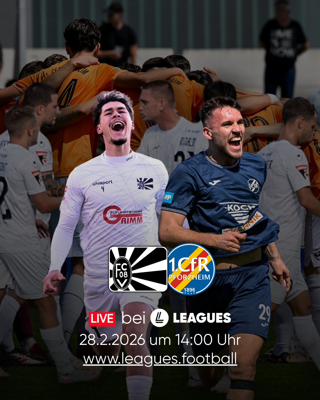 Samstag Auswärtsspiel – wir übertragen live